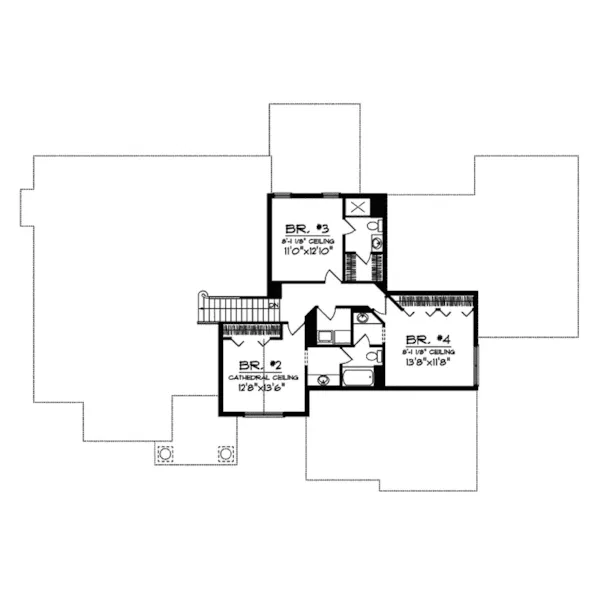 Traditional House Plan Second Floor - Mannington Bay Ranch Home 051D-0638 - Shop House Plans and More