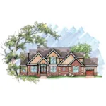 Traditional House Plan Front of Home - Mannington Bay Ranch Home 051D-0638 - Shop House Plans and More