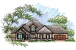 Traditional House Plan Front of Home - Hickory Hollow Traditional Home 051D-0639 - Search House Plans and More