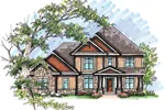 Traditional House Plan Front of Home - Archer Traditional Home 051D-0642 - Search House Plans and More