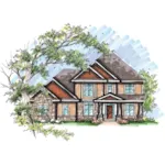 Traditional House Plan Front of Home - Archer Traditional Home 051D-0642 - Search House Plans and More