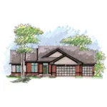 Ranch House Plan Front of Home - Fairwinds Ranch Home 051D-0643 - Search House Plans and More