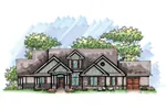 Ranch House Plan Front of Home - Marcus Rustic Country Home 051D-0645 - Shop House Plans and More