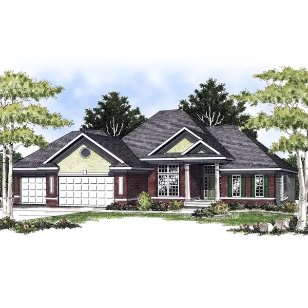 Front Photo 10 - 051D-0649 - Shop House Plans and More