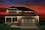 Arts & Crafts House Plan Front of Home - Camhill Craftsman Home 051D-0651 - Search House Plans and More