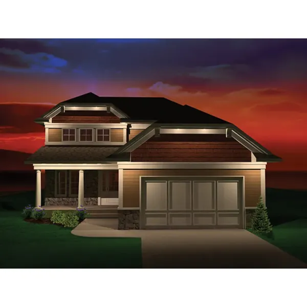 Arts & Crafts House Plan Front of Home - Camhill Craftsman Home 051D-0651 - Search House Plans and More