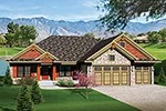 Ranch House Plan Front of Home - Ravelston Rustic Ranch Home 051D-0652 - Shop House Plans and More