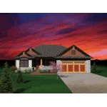 Arts & Crafts House Plan Front of Home - Radley Rustic Ranch Home 051D-0653 - Shop House Plans and More