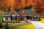 Craftsman House Plan Front of Home - Lucerna Traditional Ranch Home 051D-0658 - Shop House Plans and More