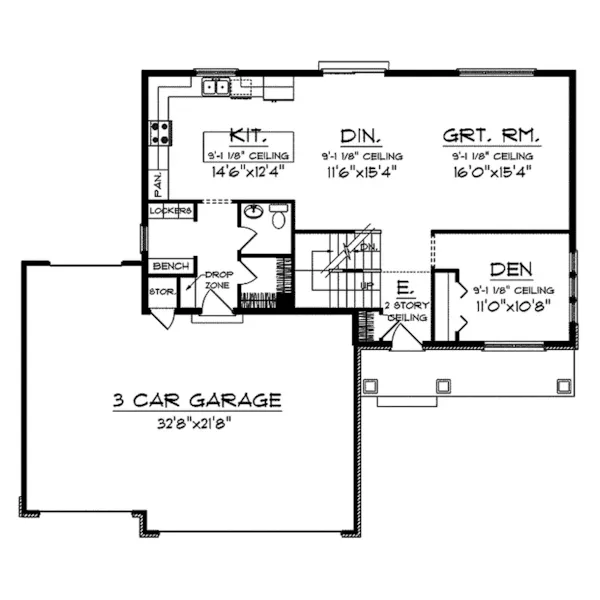 Country House Plan First Floor - Kirkfield Traditional Home 051D-0659 - Search House Plans and More