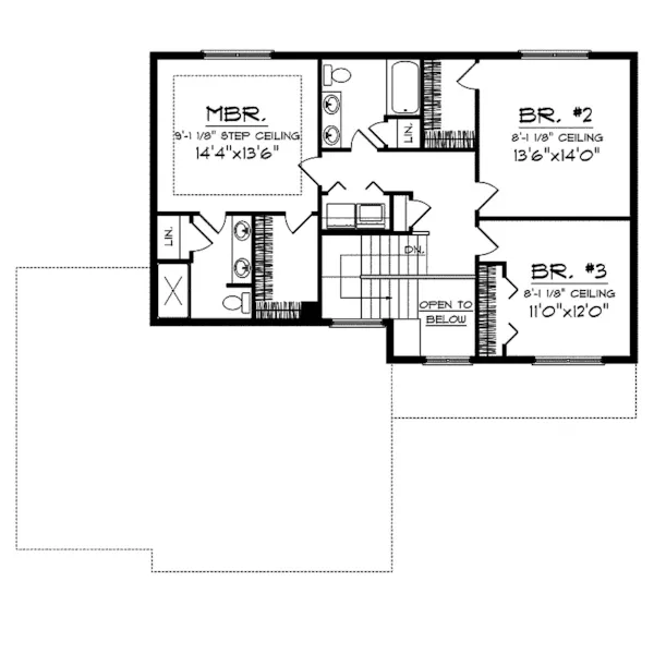 Country House Plan Second Floor - Kirkfield Traditional Home 051D-0659 - Search House Plans and More