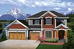 Craftsman House Plan Front of Home - McDermott Traditional Home 051D-0661 - Shop House Plans and More