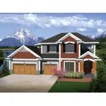 Arts & Crafts House Plan Front of Home - McDermott Traditional Home 051D-0661 - Shop House Plans and More