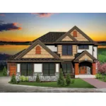 Arts & Crafts House Plan Front of Home - Humbolt Shingle Style Home 051D-0663 - Search House Plans and More