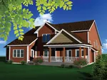 Arts & Crafts House Plan Rear Photo 01 - Wayfair Traditional Home 051D-0665 - Shop House Plans and More