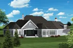 Craftsman House Plan Rear Photo 01 - Haddington Place Luxury Ranch Home 051D-0670 - Search House Plans and More