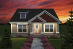 Craftsman House Plan Front of Home - Sunnyford Shingle Style Home 051D-0672 - Shop House Plans and More