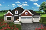 Ranch House Plan Front of Home - Mallard Traditional Ranch Home 051D-0675 - Shop House Plans and More