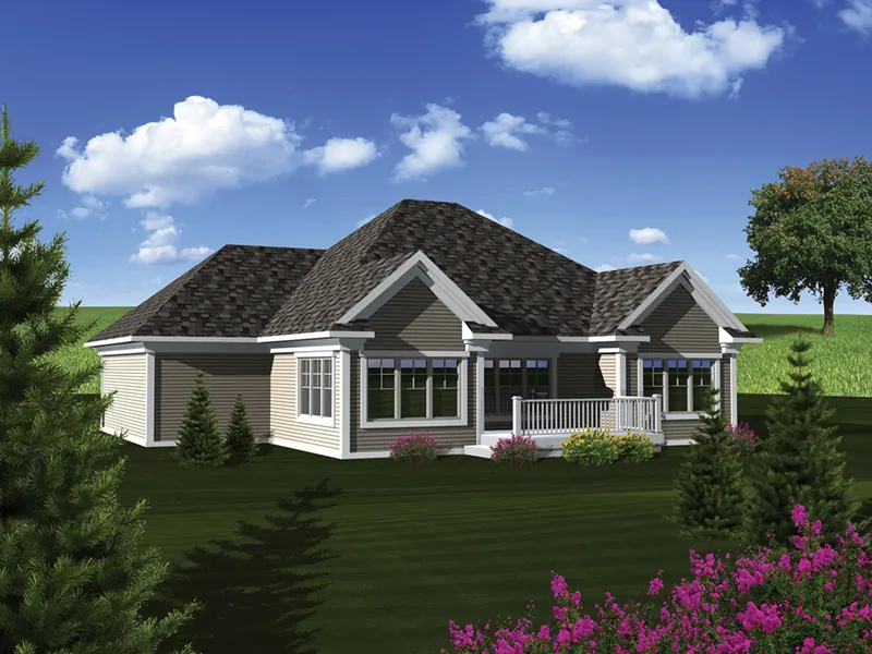 Ranch House Plan Color Image of House - Mallard Traditional Ranch Home 051D-0675 - Shop House Plans and More