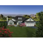 Ranch House Plan Front of Home - Alvena European Ranch Home 051D-0677 - Search House Plans and More