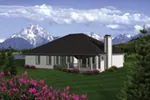 Shingle House Plan Color Image of House - Alvena European Ranch Home 051D-0677 - Search House Plans and More