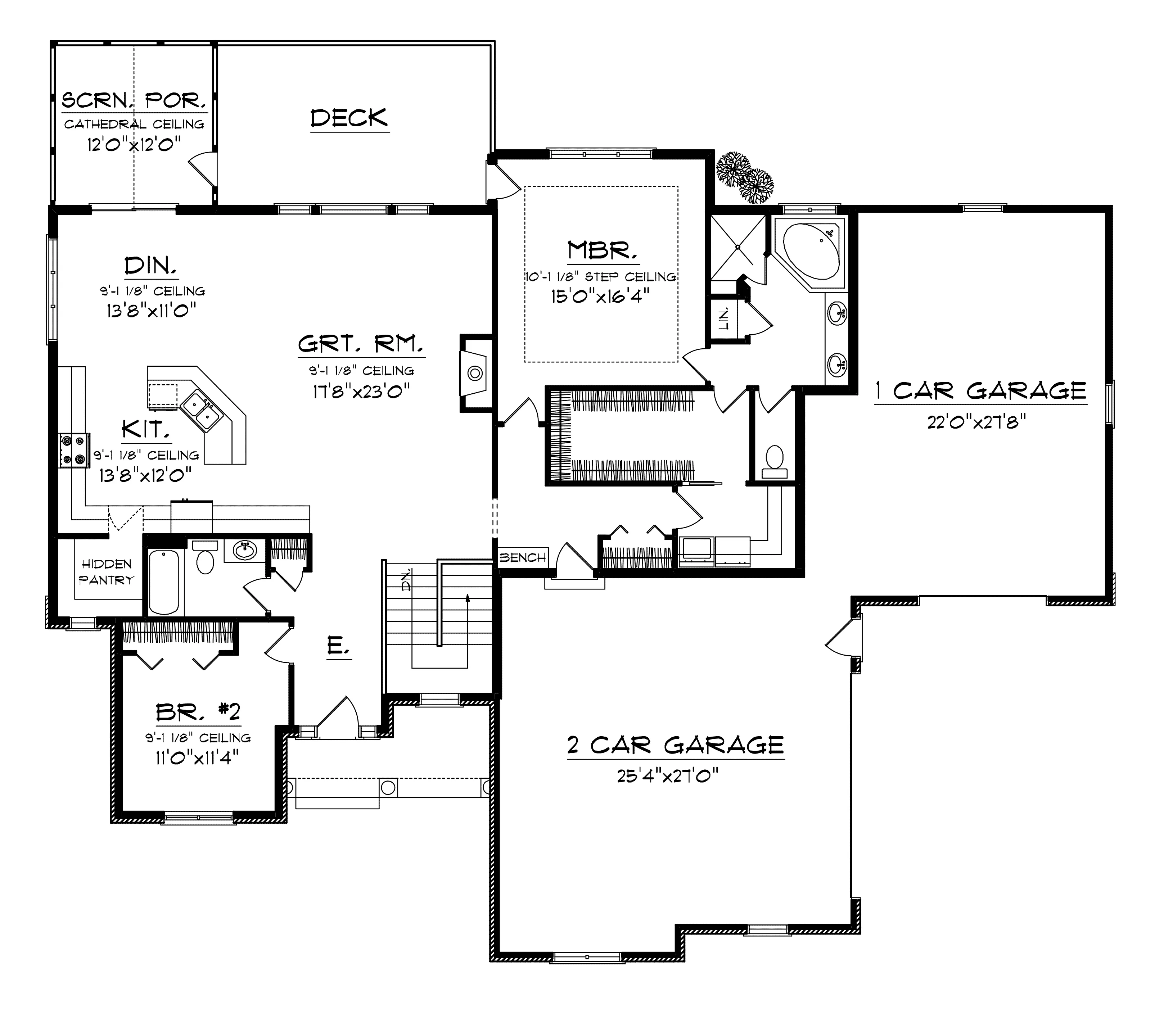 Shingle House Plan First Floor - Cambria Cove Ranch Home 051D-0681 - Search House Plans and More