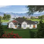 Rustic House Plan Front of Home - Cambria Cove Ranch Home 051D-0681 - Search House Plans and More