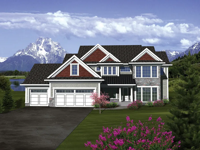 Country House Plan Front of Home - Carlow Point Craftsman Home 051D-0685 - Search House Plans and More