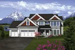 Craftsman House Plan Front of Home - Carlow Point Craftsman Home 051D-0685 - Search House Plans and More