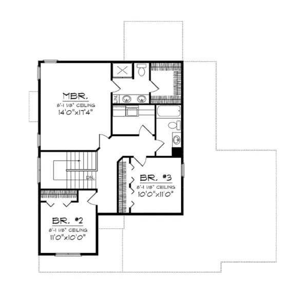 Craftsman House Plan Second Floor - Dorrette Country 2-Story Home 051D-0695 - Search House Plans and More