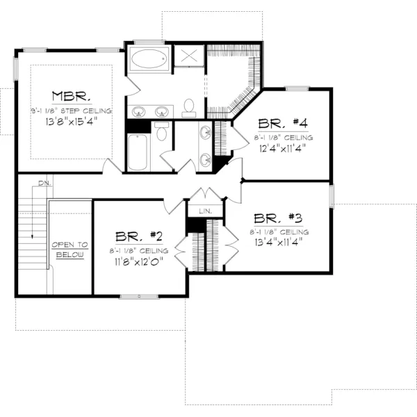 Country House Plan Second Floor - McIntosh Traditional Home 051D-0698 - Shop House Plans and More