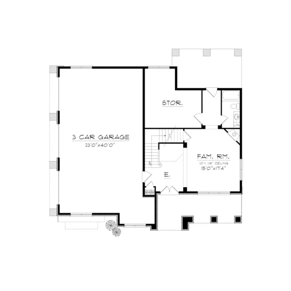 Craftsman House Plan First Floor - Marveline European Home 051D-0703 - Shop House Plans and More