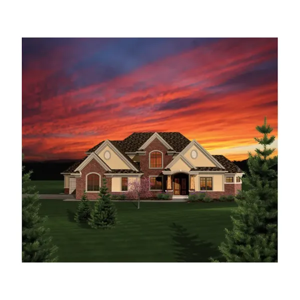 Traditional House Plan Front of Home - Thedosia Luxury Home 051D-0705 - Shop House Plans and More