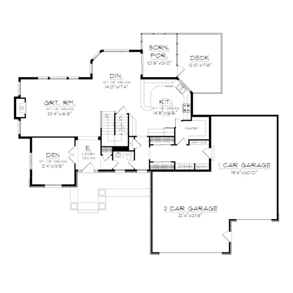 Cape Cod & New England House Plan First Floor - Cachelle Luxury Craftsman Home 051D-0707 - Search House Plans and More