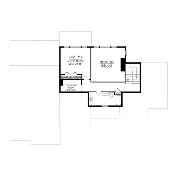 Rustic House Plan Second Floor - Drenpointe Craftsman Home 051D-0721 - Search House Plans and More