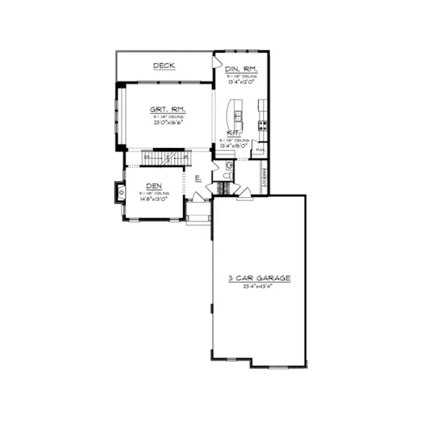 Country French House Plan First Floor - Buette Rustic Two-Story Home 051D-0726 - Search House Plans and More