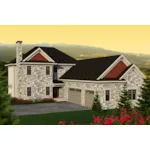 Country French House Plan Front of Home - Buette Rustic Two-Story Home 051D-0726 - Search House Plans and More