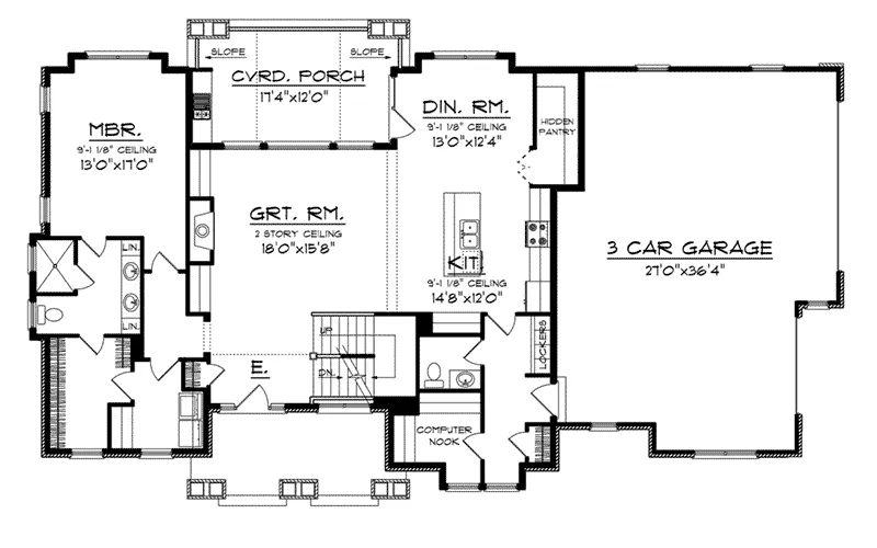 Rustic House Plan First Floor - Aviana Place European Home 051D-0732 - Search House Plans and More