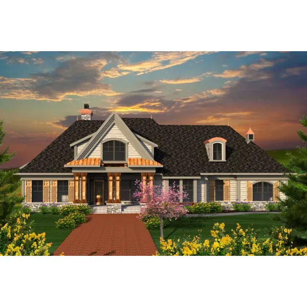 Country House Plan Front of Home - Aviana Place European Home 051D-0732 - Search House Plans and More