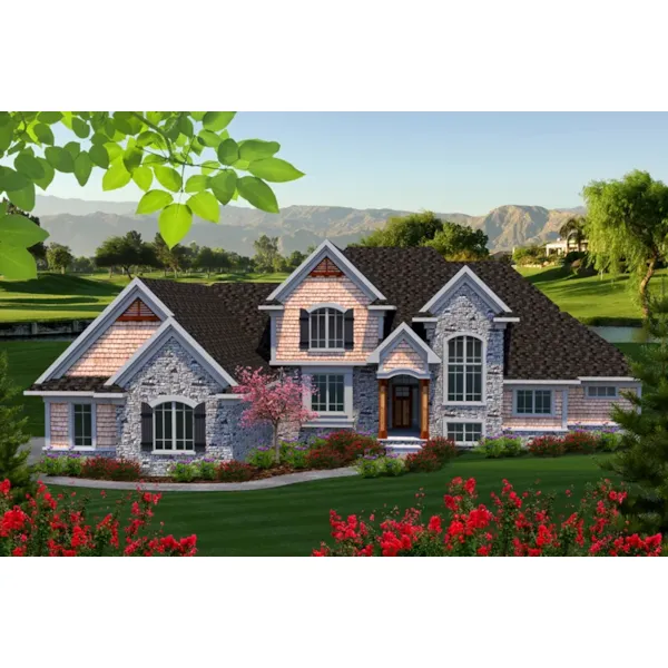 European House Plan Front of Home - Cassini Luxury Two-Story Home 051D-0734 - Search House Plans and More