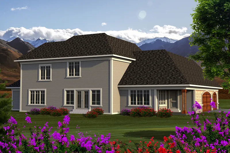 Country French House Plan Color Image of House - Cassini Luxury Two-Story Home 051D-0734 - Search House Plans and More
