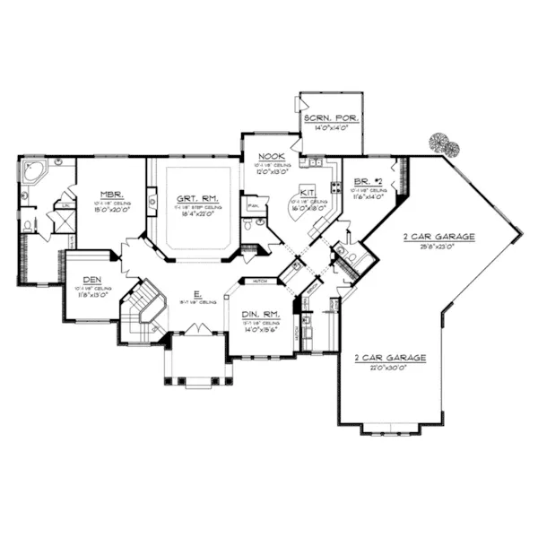 Country French House Plan First Floor - Balley Pointe Luxury Home 051D-0735 - Search House Plans and More