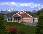 Shingle House Plan Front of House 051D-0738