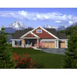 Arts & Crafts House Plan Front of House 051D-0738