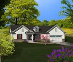 Traditional House Plan Front of House 051D-0741