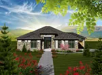 Ranch House Plan Front of Home - Santa Paula Ranch Home 051D-0743 - Shop House Plans and More