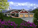 Ranch House Plan Front of House 051D-0744