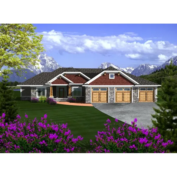 Country House Plan Front of Home - Haymarket Country Ranch Home 051D-0744 - Search House Plans and More