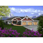 Ranch House Plan Front of House 051D-0744