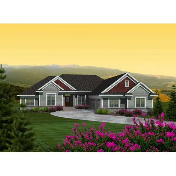 Ranch House Plan Front of Home - Martin Pines Ranch Home 051D-0749 - Shop House Plans and More